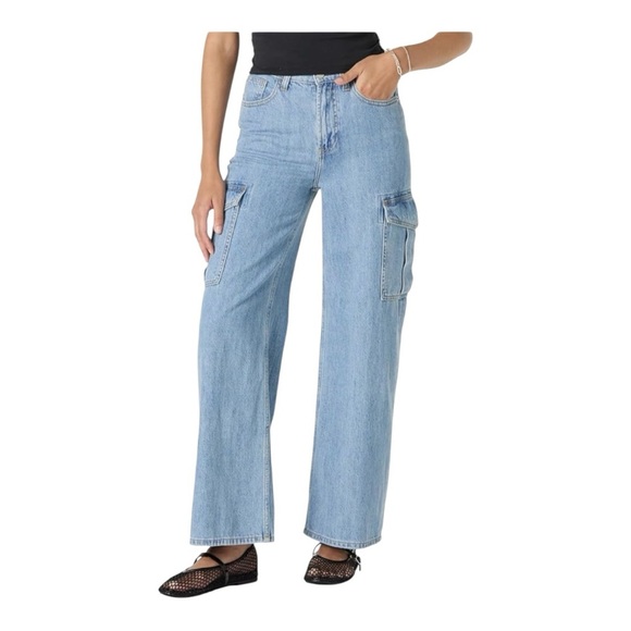The Drop Denim - NWT The Drop Women's Montana Light Indigo Cargo Jeans Size 26